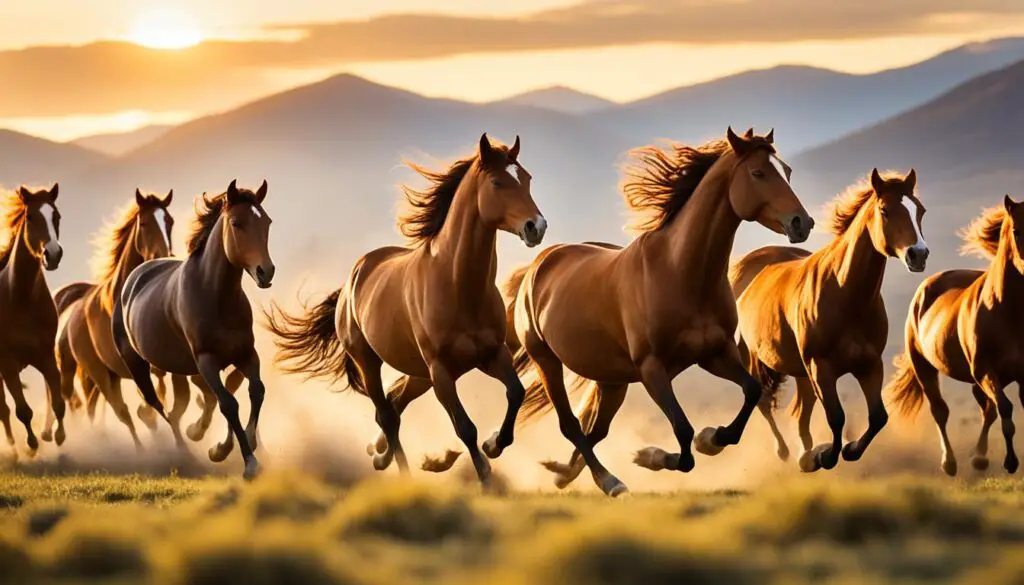 horses running free